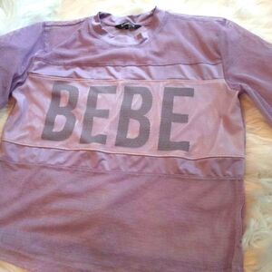 Bebe purple Half‎ Short Sleeve S